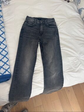 Women’s Black Washed Straight-Leg Jeans